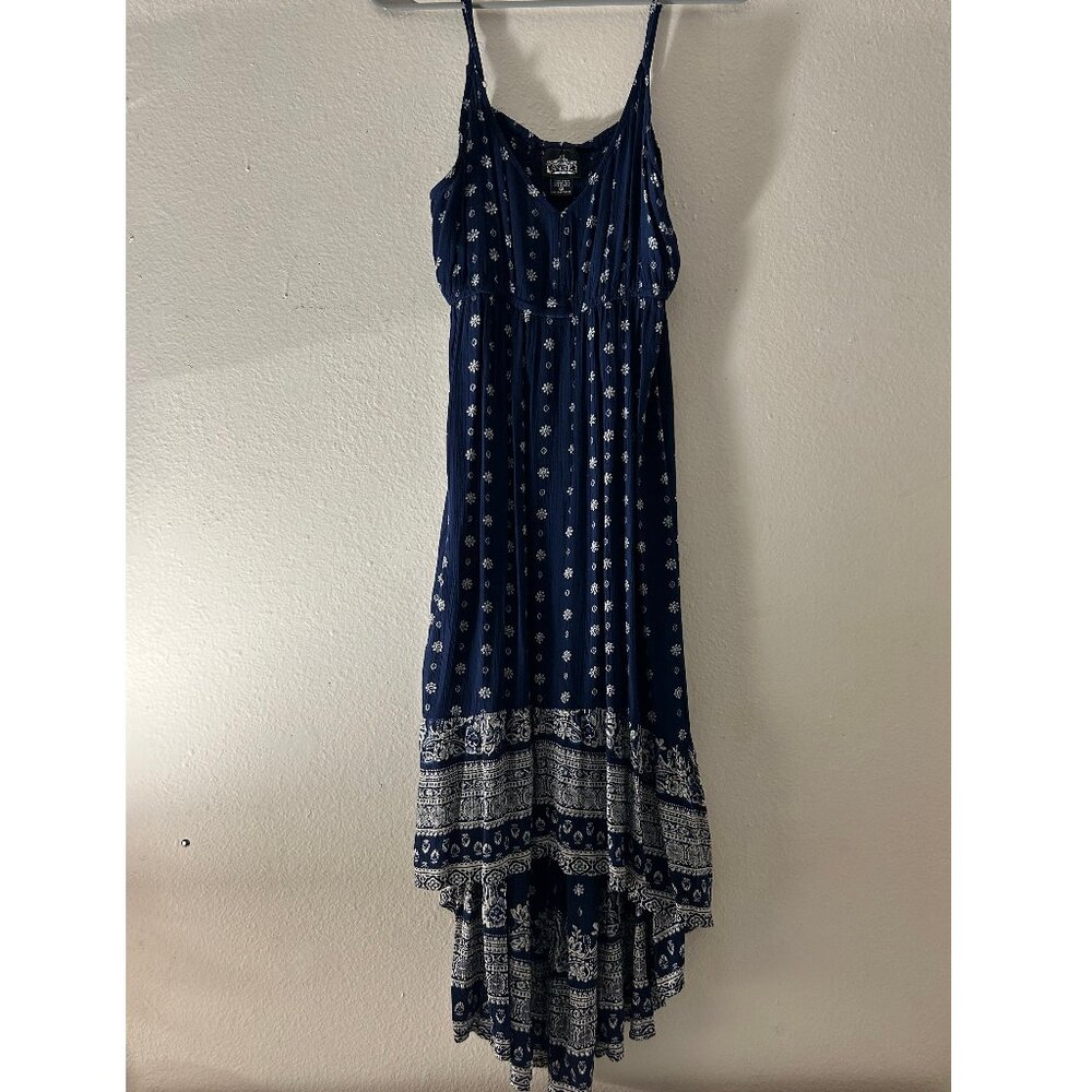 Summer Floral Navy Blue Sun Dress